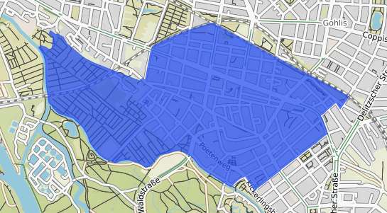 Bodenrichtwertkarte Leipzig Gohlis Süd